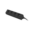 Listwa przedłużacz Lanberg 1,5m czarna 4x 230V PL, kabel wykonany z pełnej miedzi