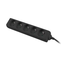 Listwa przedłużacz Lanberg 1m UPS czarna 5x 230V PL