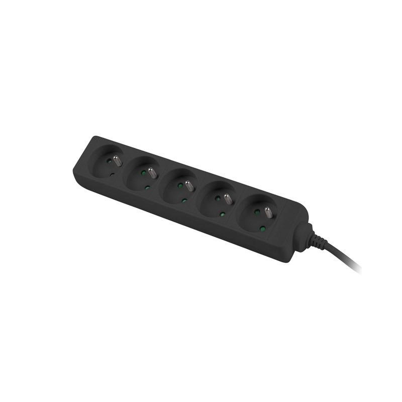 Listwa przedłużacz Lanberg 1m UPS czarna 5x 230V PL