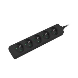 Listwa przedłużacz Lanberg 1m UPS czarna 5x 230V PL