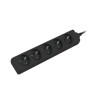 Listwa przedłużacz Lanberg 1m UPS czarna 5x 230V PL