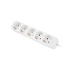 Listwa przedłużacz Lanberg 1,5m białą 5x 230V Schuko, kabel wykonany z pełnej miedzi