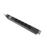 Listwa zasilająca Lanberg Rack PDU 19" 1U 16A 5x 230V PL 2M Czarna