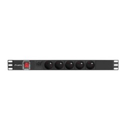 Listwa zasilająca Lanberg Rack PDU 19" 1U 16A 5x 230V PL 2M Czarna