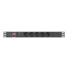 Listwa zasilająca Lanberg Rack PDU 19" 1U 16A 5x 230V Schuko 2m Czarna