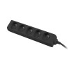 Listwa przedłużacz Lanberg 3m czarna 5x 230V PL, kabel wykonany z pełnej miedzi