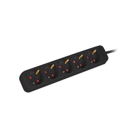 Listwa przedłużacz Lanberg 3m czarna 5x 230V Schuko, kabel wykonany z pełnej miedzi