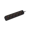 Listwa przedłużacz Lanberg 3m czarna 5x 230V Schuko, kabel wykonany z pełnej miedzi