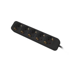 Listwa przedłużacz Lanberg 3m czarna 5x 230V Schuko, kabel wykonany z pełnej miedzi