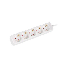 Listwa przedłużacz Lanberg 3m biała 5x 230V Schuko, kabel wykonany z pełnej miedzi