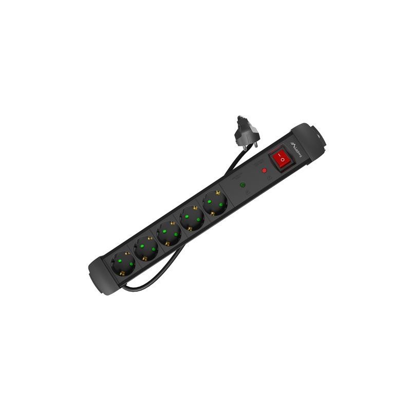 Listwa zasilająca Lanberg SP1 3m 5x 230V Schuko czarna