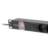 Listwa zasilająca Lanberg do RACK 1U 16A PDU 6x PL 2m czarna