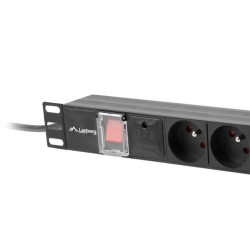 Listwa zasilająca Lanberg do RACK 1U 16A PDU 7x PL 2m czarna