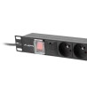 Listwa zasilająca Lanberg do RACK 1U 16A PDU 7x PL 2m czarna