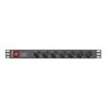 Listwa zasilająca Lanberg do RACK 1U 16A PDU 7x Schuko 2m czarna