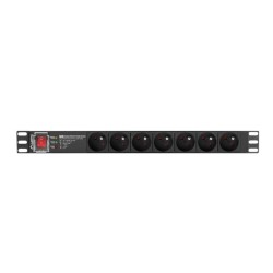 Listwa zasilająca Lanberg do RACK 19" 1U 16A PDU PRO 7x PL SPD-3MP 2m czarna
