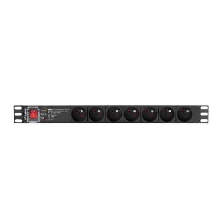 Listwa zasilająca Lanberg do RACK 19" 1U 16A PDU PRO 7x PL SPD-3MP 2m czarna