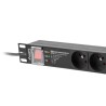 Listwa zasilająca Lanberg do RACK 19" 1U 16A PDU PRO 7x PL SPD-3MP 2m czarna