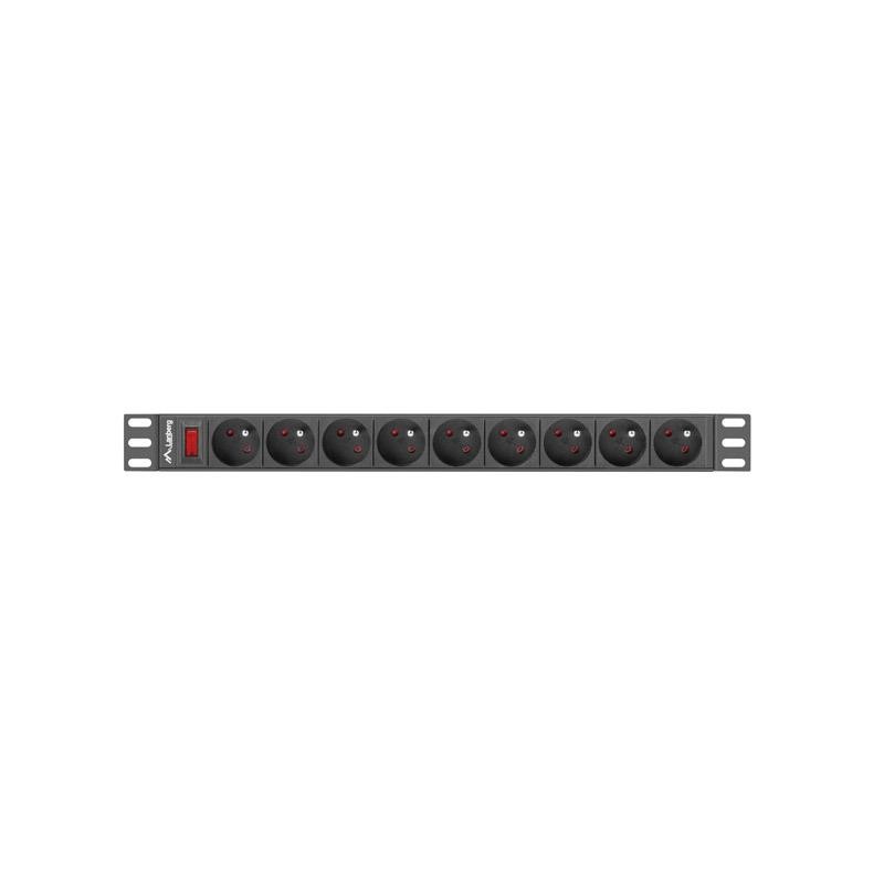 Listwa zasilająca Lanberg do RACK 1U 16A PDU 19" 9x PL 3m czarna