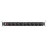 Listwa zasilająca Lanberg do RACK 1U 16A PDU 19" 9x PL 3m czarna
