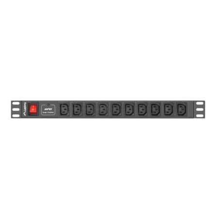Listwa zasilająca Lanberg do RACK 1U 10A PDU 10x IEC C13 2m czarna