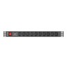 Listwa zasilająca Lanberg do RACK 1U 10A PDU 10x IEC C13 2m czarna