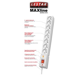 Listwa zasilająca Lestar LX 810 1,5m czarna