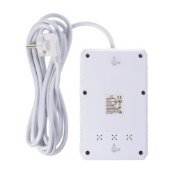 Listwa zasilająca Maclean MCE393 W, przedłużacz 4 gniazda + 3xUSB, 110-240V AC 50/60Hz, 2.1A max 2500W, 3m, biała