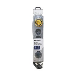 Listwa zasilająca antyprzepięciowa Qoltec Quick Switch | 4 gniazda | 2,5m | szara