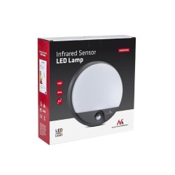 Lampa LED Maclean MCE291 GR z czujnikiem ruchu na podczerwień 1100lm 15W IP54 szara