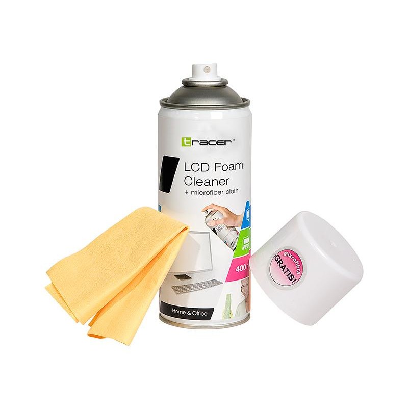 Pianka czyszcząca Tracer LCD/TFT 400 ml + microfibre