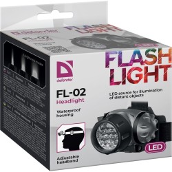 Latarka Defender FL-02, LED, 3 tryby, czołowa