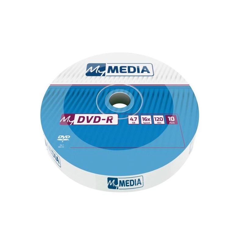 Płyty DVD-R MyMedia 16x 4.7GB Wrap (Spindle 10)