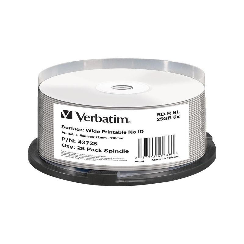Płyty BD-R Verbatim 25GB X6 DL+ printable NO ID (Cake 25)