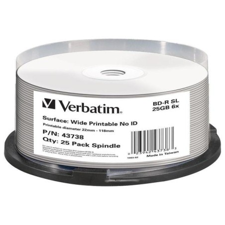 Płyty BD-R Verbatim 25GB X6 DL+ printable NO ID (Cake 25)