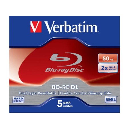 Płyty BD-RE DL Verbatim 2x 50GB (Jewel Case 5) Blu-Ray