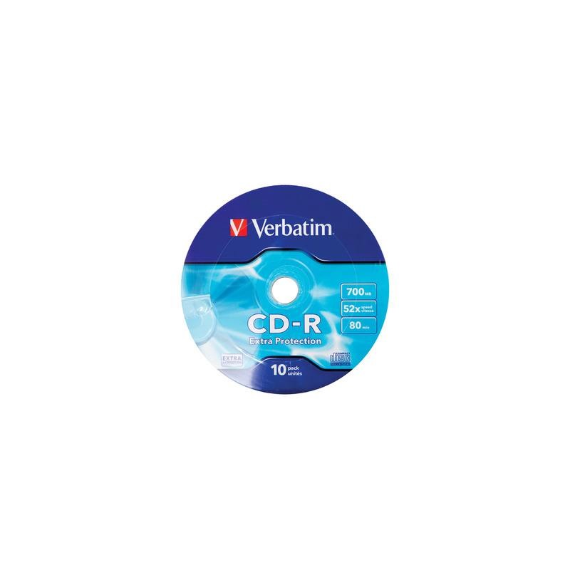 Płyty CD-R Verbatim 700MB Extra Protection Wrap (10 Spindel)