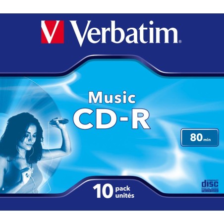 Płyty CD-R Verbatim Music 80min (jewel case 10)