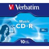 Płyty CD-R Verbatim Music 80min (jewel case 10)