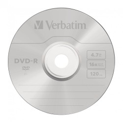 Płyta DVD-R Verbatim 16X 4.7GB (Slim 1) MATT SILVER