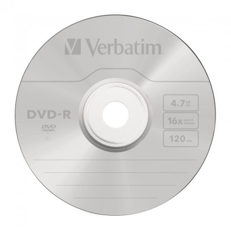 Płyta DVD-R Verbatim 16X 4.7GB (Slim 1) MATT SILVER