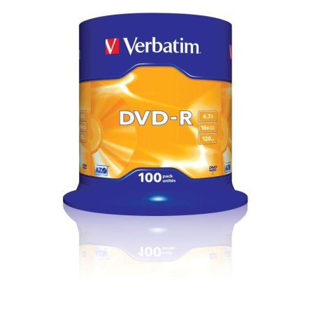 Płyty DVD-R Verbatim 16x 4.7GB (Cake 100) MATT SILVER