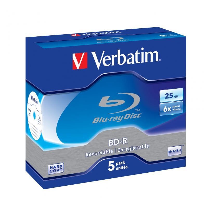 Płyty BD-R Verbatim 6x 25GB (Jewel Case 5) Blu-Ray Hard Coat