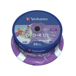 Płyty DVD+R DL Verbatim 8x 8.5GB (Cake 25) PRINTABLE