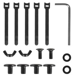 Organizer podbiurkowy na kable Maclean MC-103 W, max. obciążenie 5kg, max. 728mm, czarny