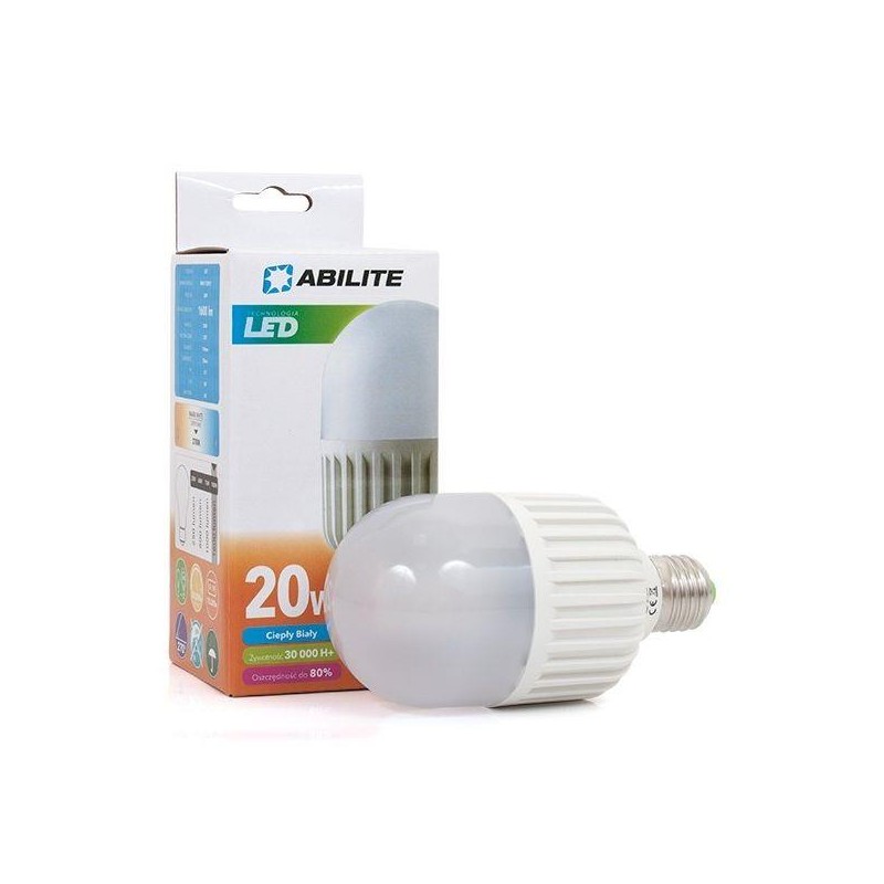 Żarówka LED Abilite mango mleczna b.ciepła E27 20W/230V 1600lm 270° M70