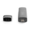 Czytnik kart DIGITUS 3-portowy USB Typ C/ USB 3.0 SuperSpeed SD Micro SD HQ aluminium szary