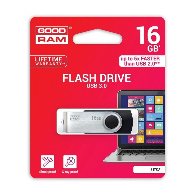 Pendrive GOODRAM Twister 16GB USB 3.2 Gen 1 Black