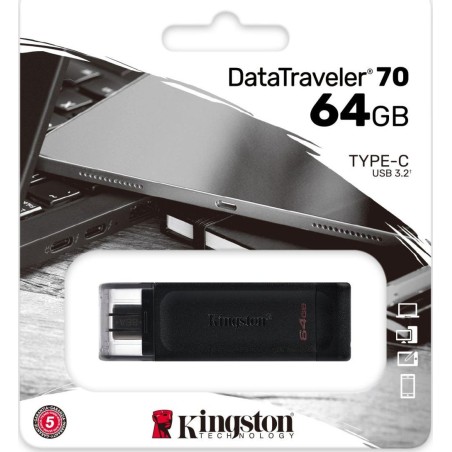 Pendrive Kingston DataTraveler 70 64GB USB 3.2 Gen 1 Type-C
