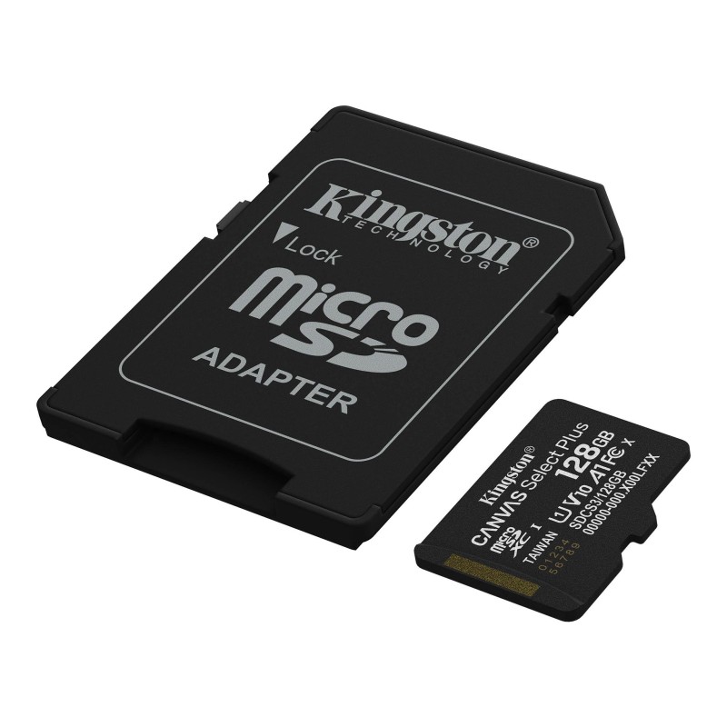 Karta pamięci Kingston microSDXC Canvas Select Plus 128GB C10 UHS-I/U1 A1 V10 + adapter